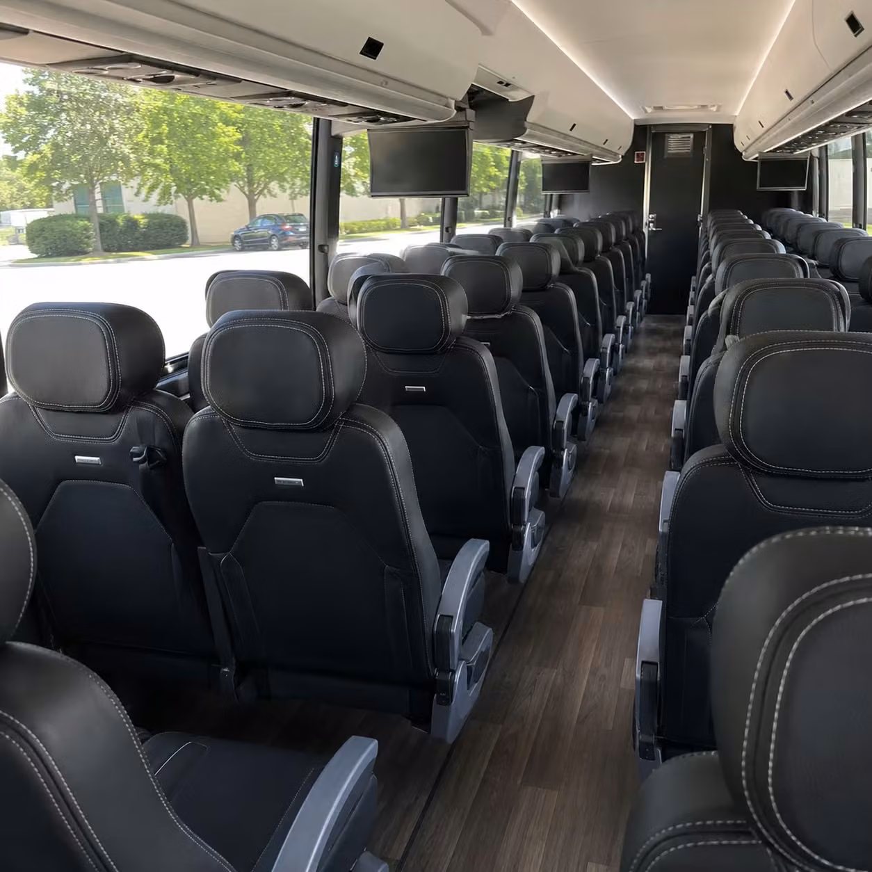 56 passenger charter bus interior