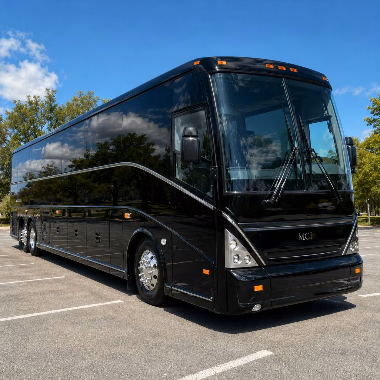 orem charter bus rental exterior