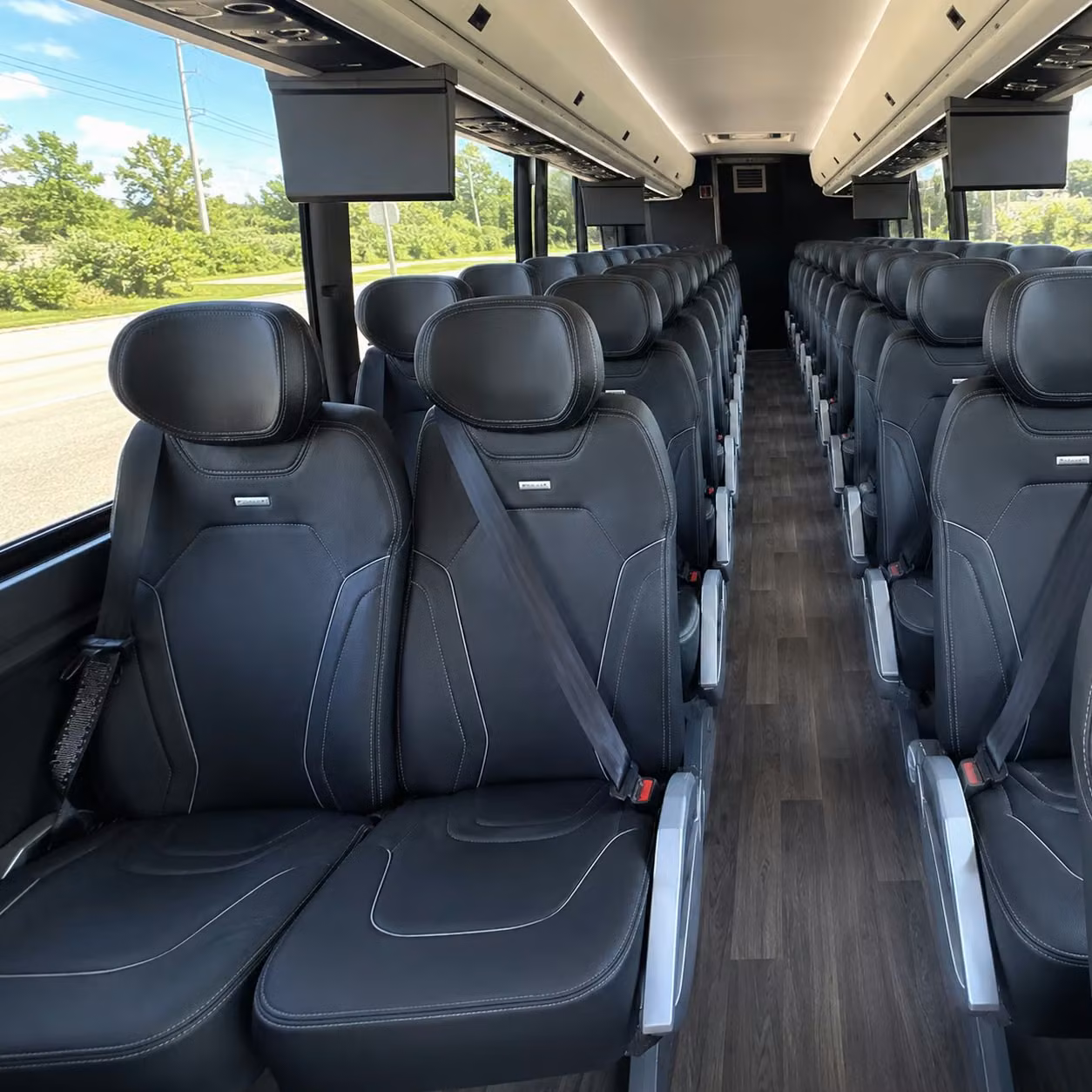 orem charter bus rental interior